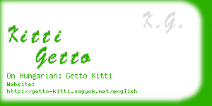 kitti getto business card